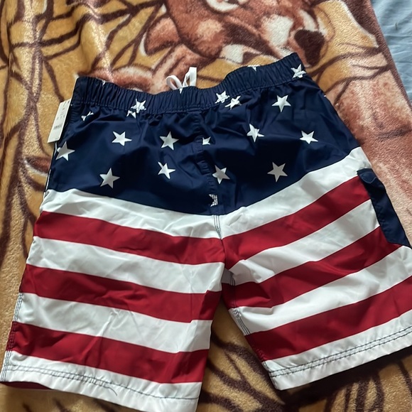 Men’s Bathing Suit, American Flag - Picture 2 of 6